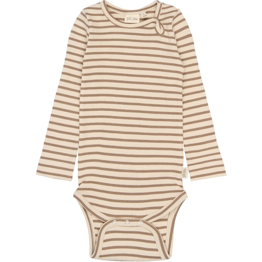 Køb Petit Piao Ginger Snap Striped PPSky L_S Body