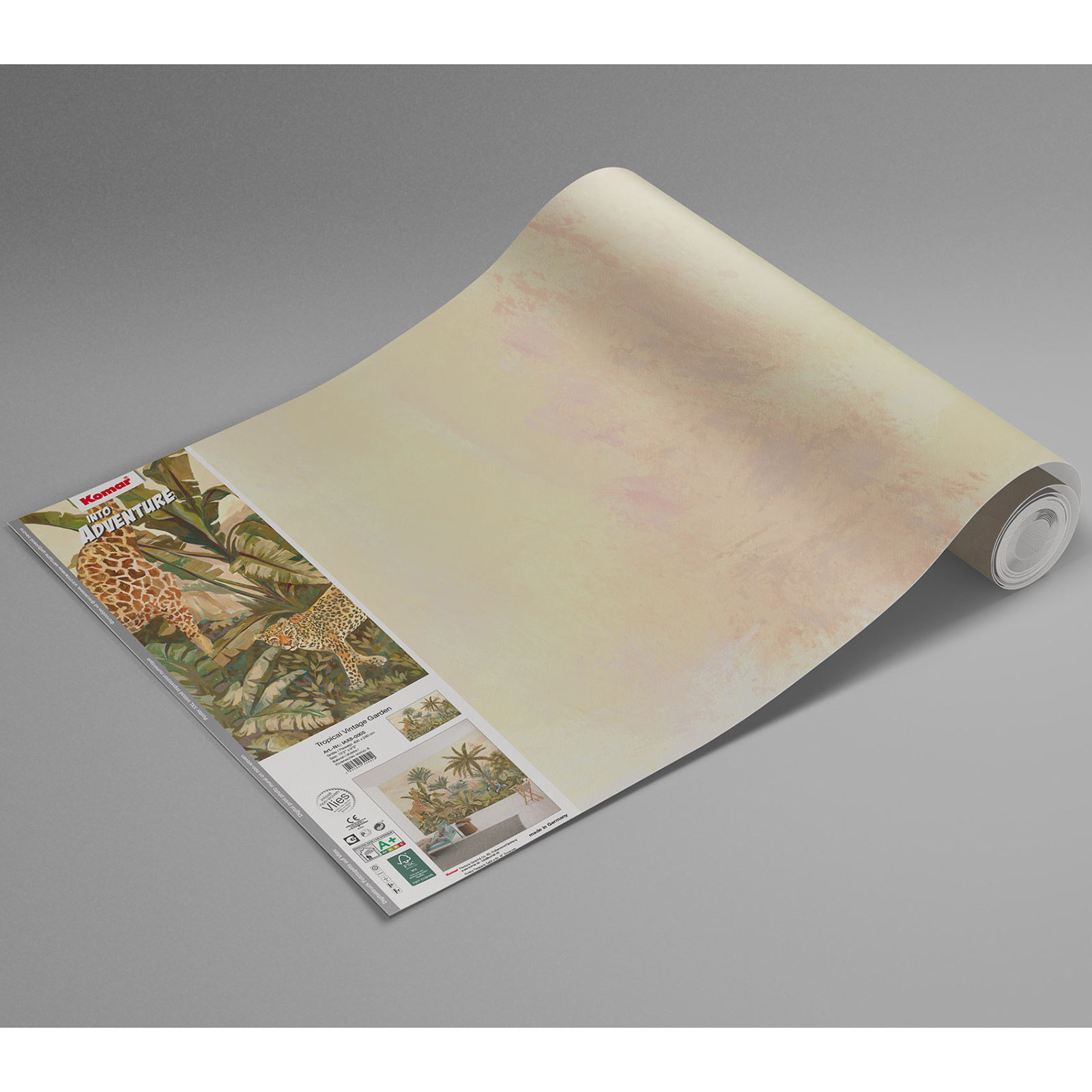 Vlies-Fototapete TROPICAL VINTAGE GARDEN - 400x280 cm