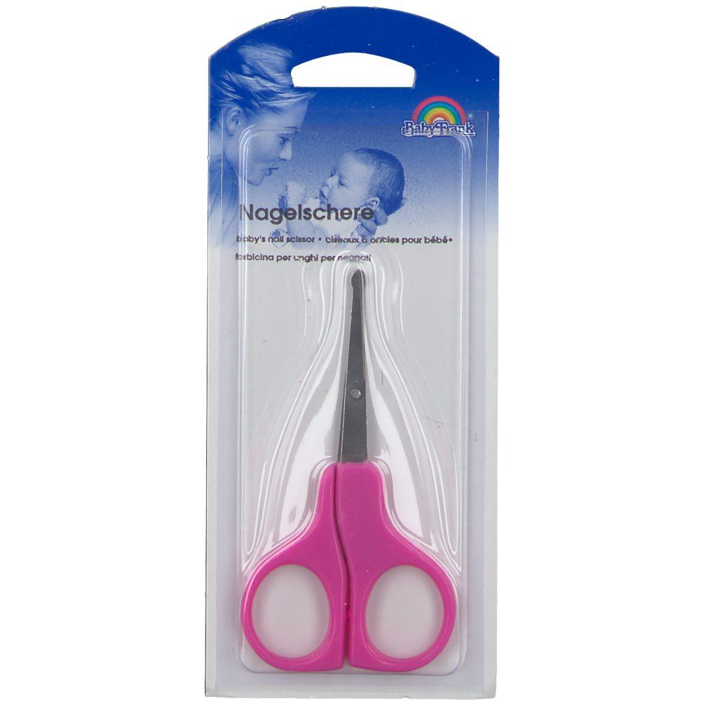 FRANK® Babyschere gebogen rosa 9 cm