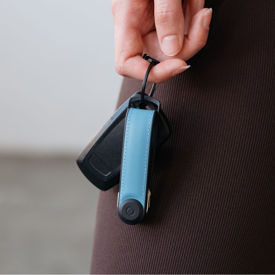 Orbitkey - Hybrid Leather Key Organiser - Lake Blue