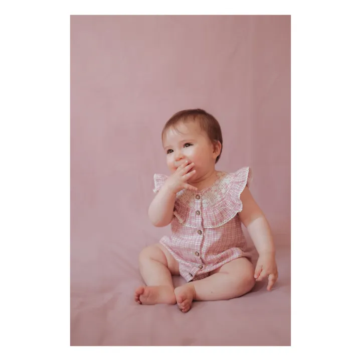 Louise Misha Barboteuse Jade Carreaux | Rose