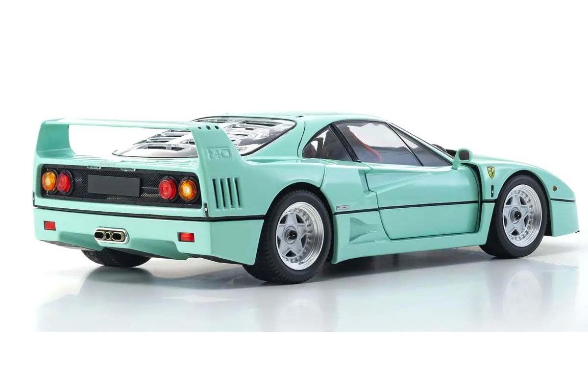 Ferrari F40 1987 Mint Grün, 1:18<br>Detailgetreues Modellauto für Sammler im Massstab 1:18