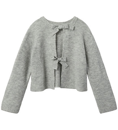 LMTD Bluse - Strick - NlfBowBack- Light Grey Melange
