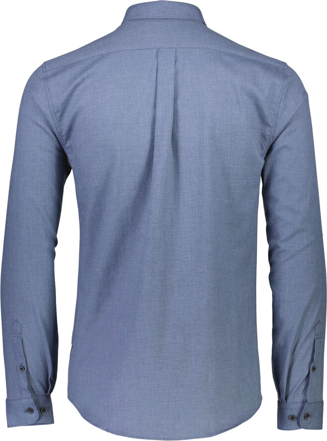 Lindbergh Mouliné stretch shirt L/S Dust blue
