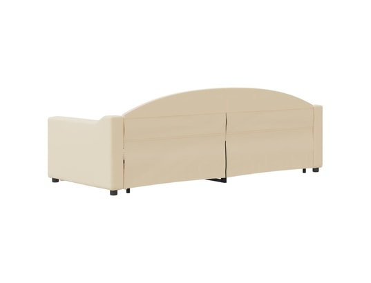 VIDAXL - Lit de jour avec lit gigogne crème 80x200 cm tissu