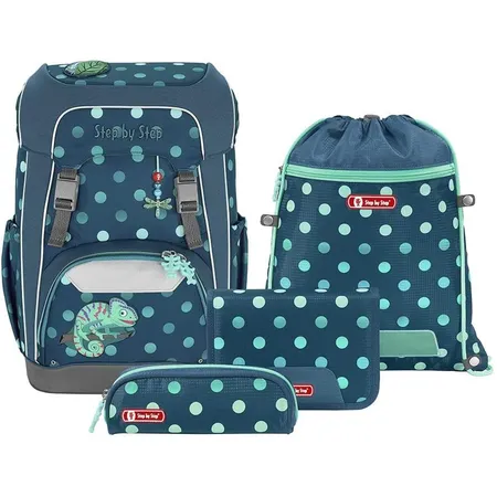 Step by Step Giant Schulranzen-Set, Tropical Chameleon, 5-teilig