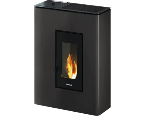 Firefix Atrium 5 pelletkachel, staalgrijs, 4,9 kW