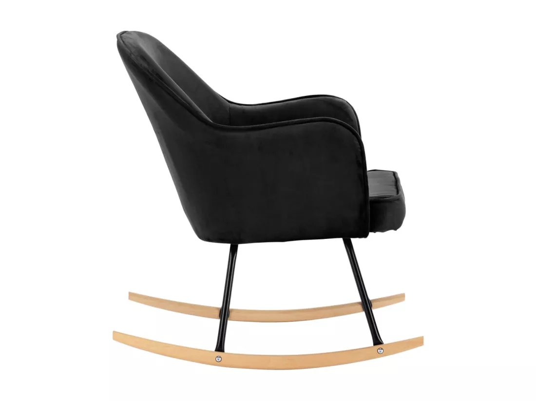 Chaise à bascule Noir Velours
