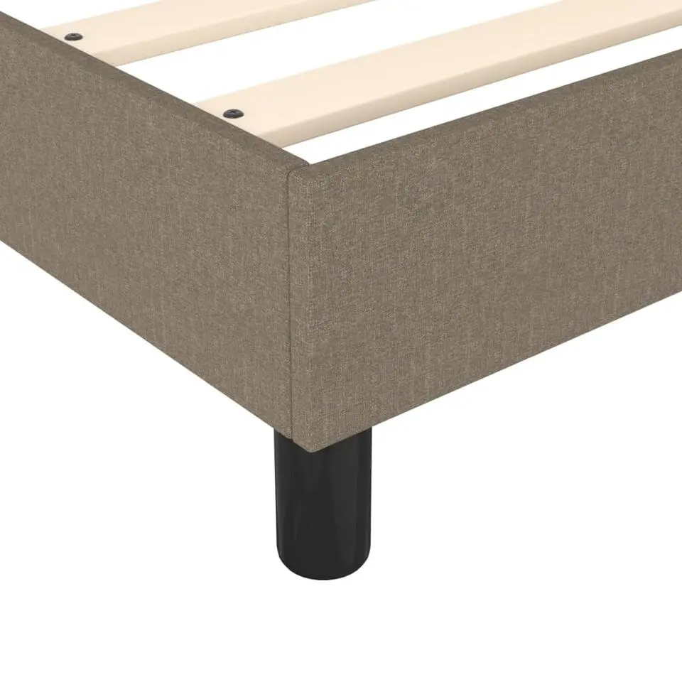 vidaXL - Bed frame met hout lattenbodem - Taupe - Stof - 90x200 cm