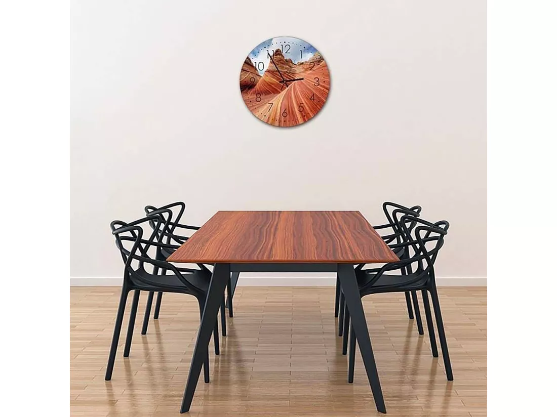 Horloge Paysage Canyon Coloré pour Déco Intérieure - 40 x 40 cm