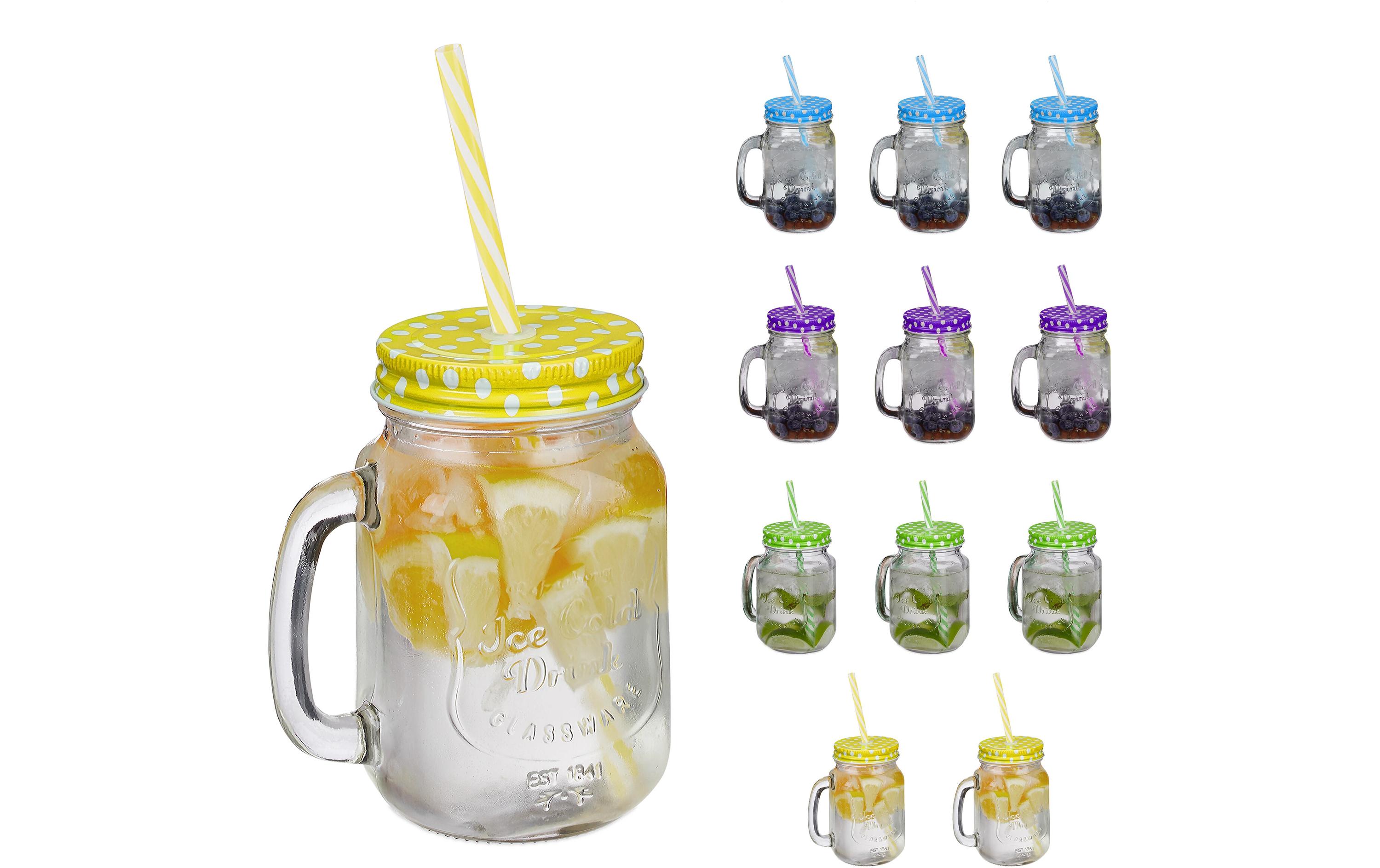 Trinkglas Summer 500 ml, 12 Stück, MehrfarbigLimonadengläser Set