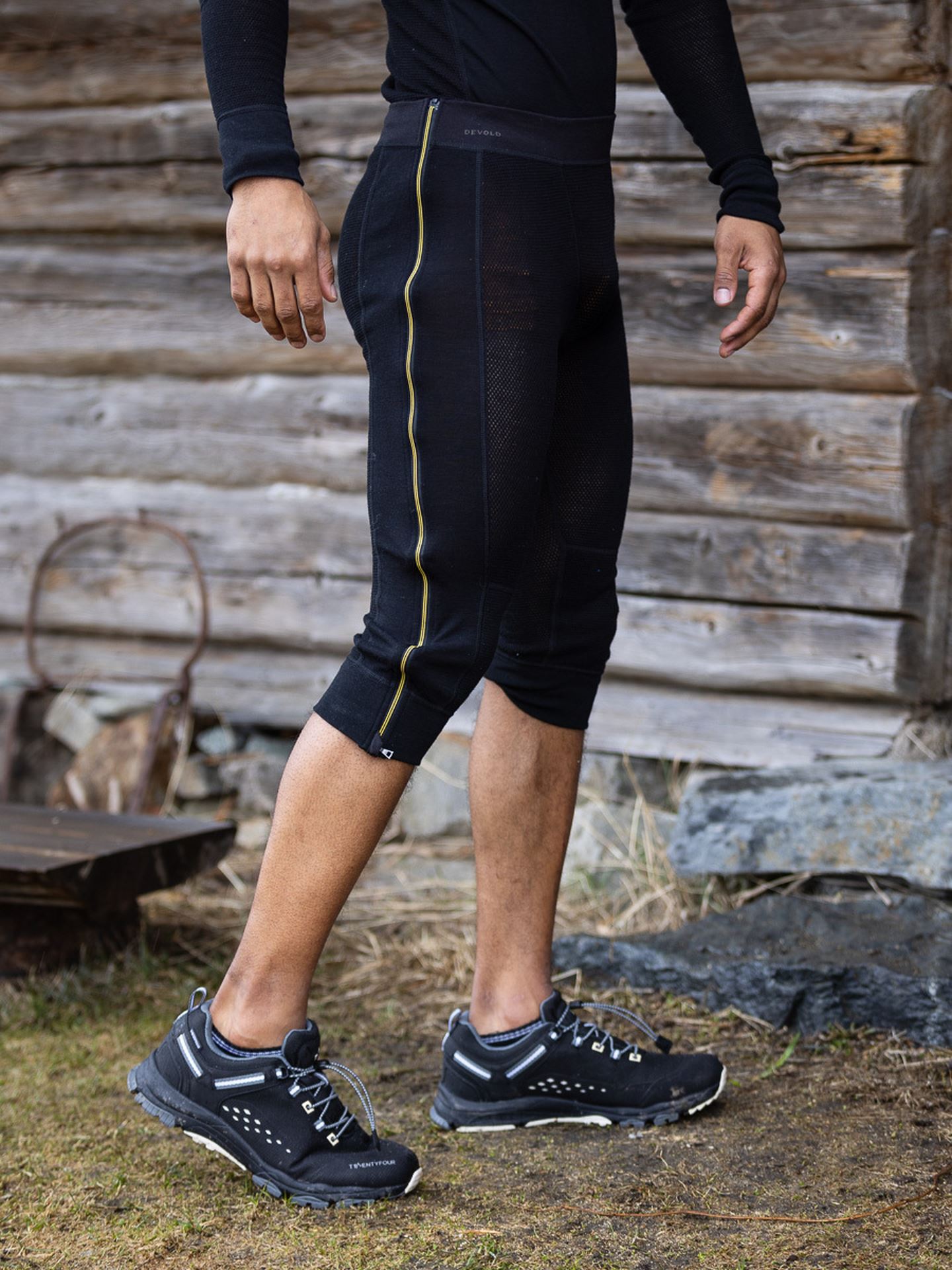 Wool Mesh 190 3/4 Zip-Off Man