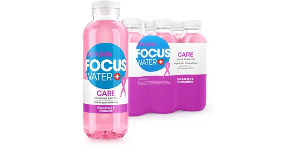 Focuswater Care Mirabelle & Rhabarber 6x50cl
