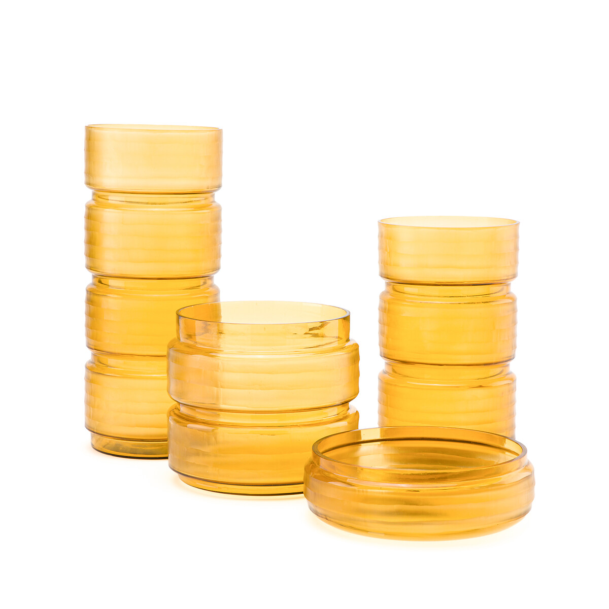 AM.PM<br>Vaso de vidro amarelo transparente, Sunira