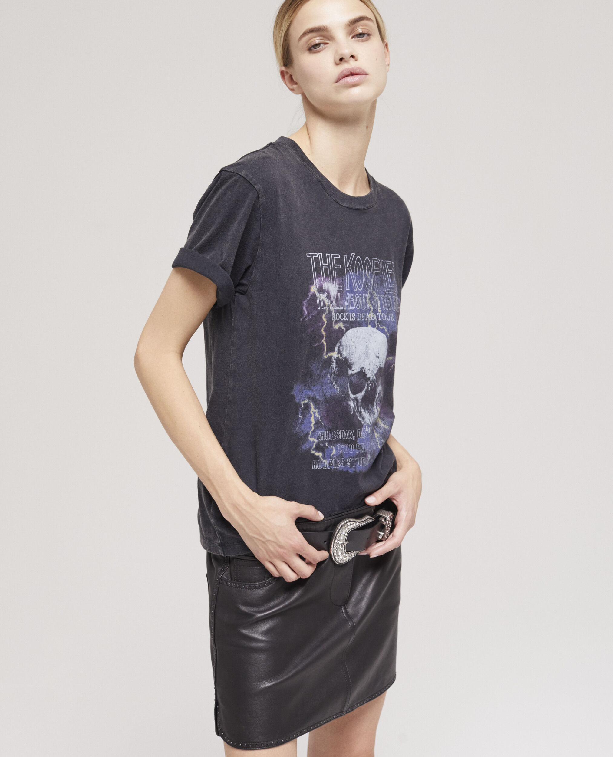 T-shirt sérigraphié skull