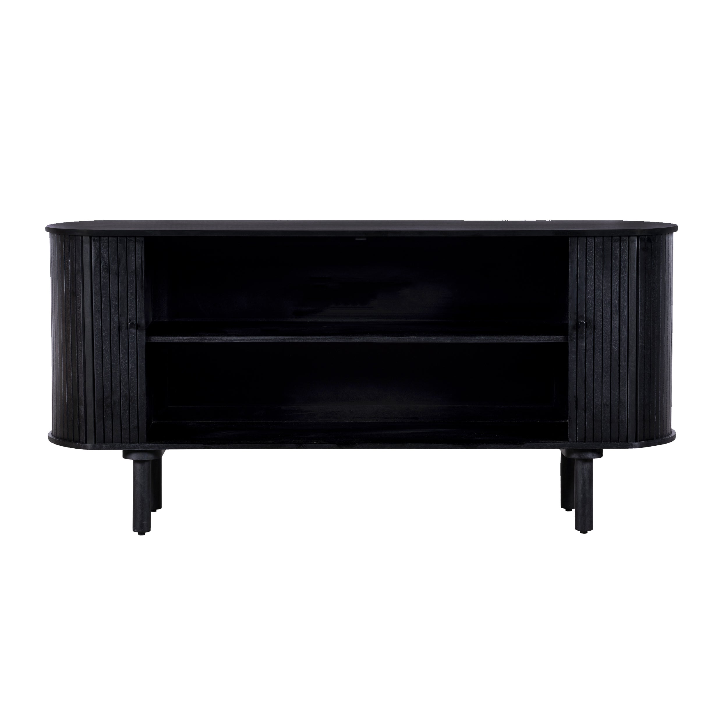 Lewis & Loft Dressoir Livia - FSCÂ® mangohout - 160 cm - Zwart