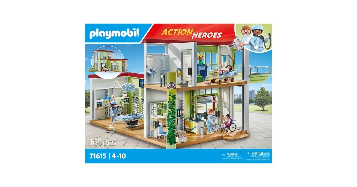 PLAYMOBILAction Heroes - Modern ziekenhuis  Constructiespeelgoed  (71615)