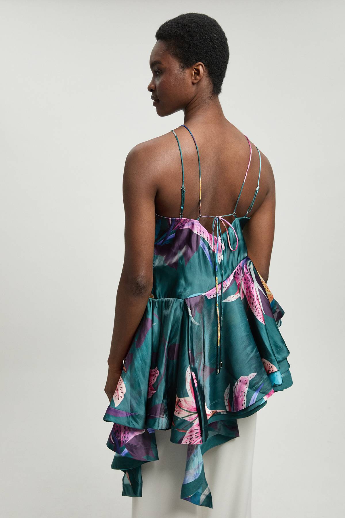 KarenMillen Haut Tissé À Imprimé Floral Métallisé