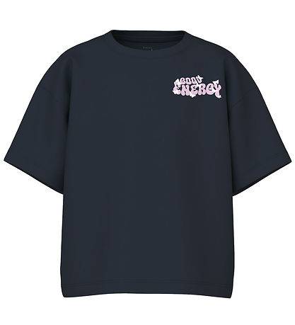 Name It T-Shirt - NkfVamina - Dark Sapphire/Gut Energy
