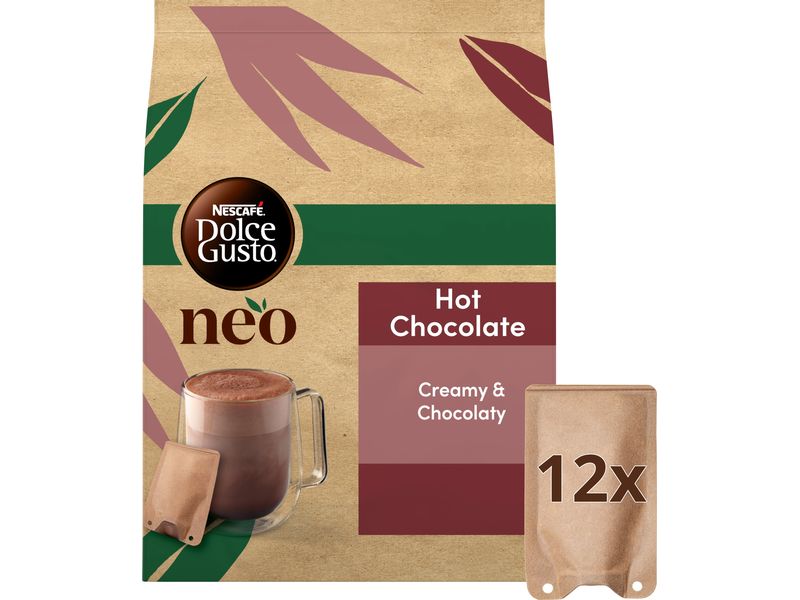 NEO by Nescafé Dolce Gusto Sachets Hot Chocolate 12 Portion Sachets für die Nescafé Dolce Gusto NEO Kaffeemaschine von Delonghi