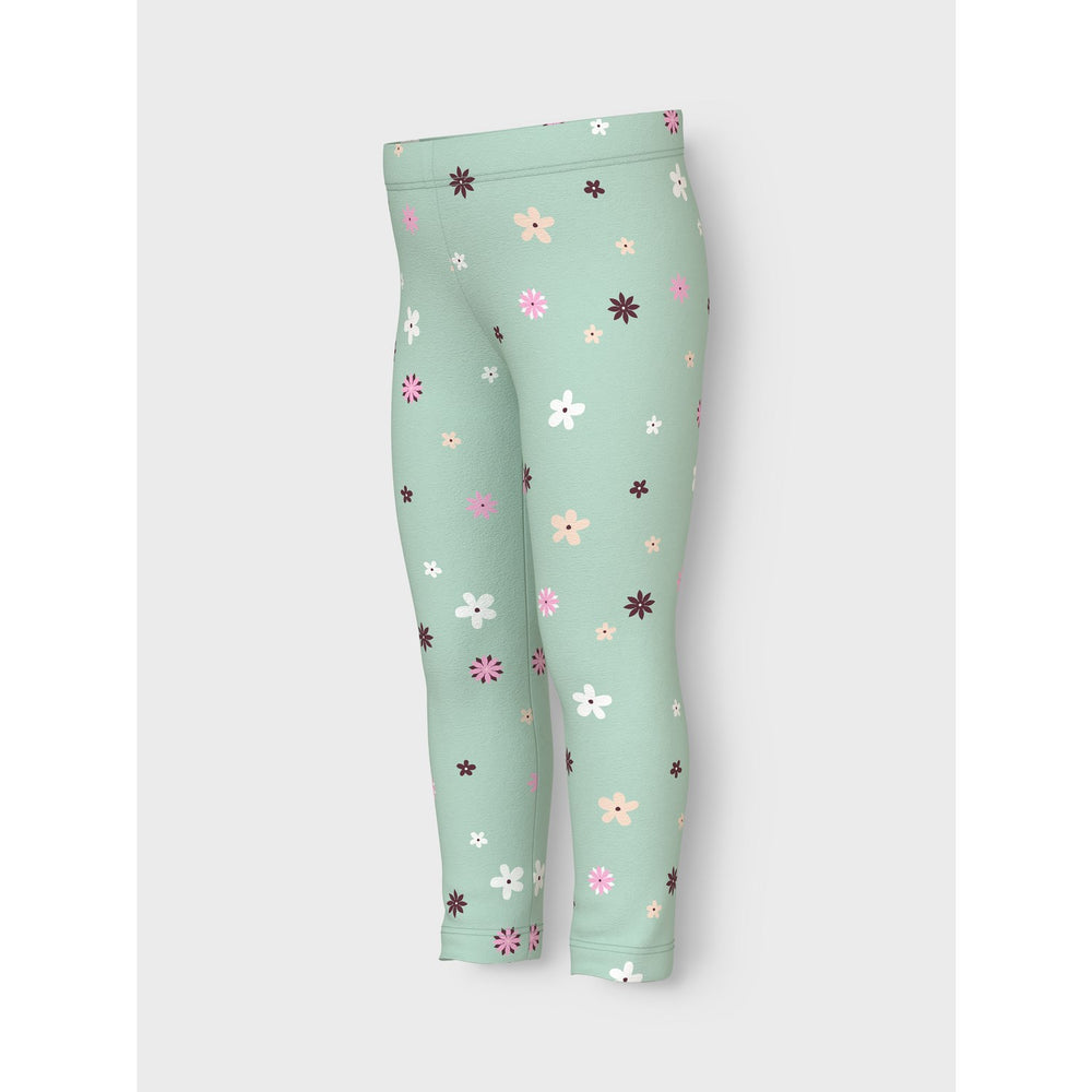 Køb Name It Gossamer Green Flowers Nmfvivian Aop Leggings