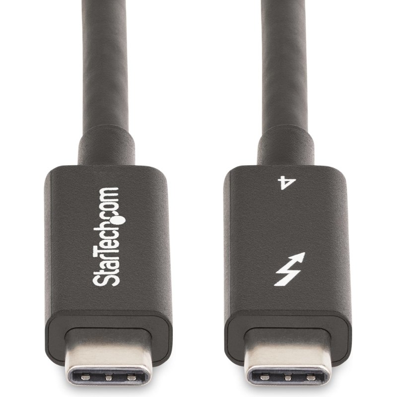 StarTech.com A40G2MB-TB4-CABLE Câble Thunderbolt 2 m 40 Gbit/s Noir