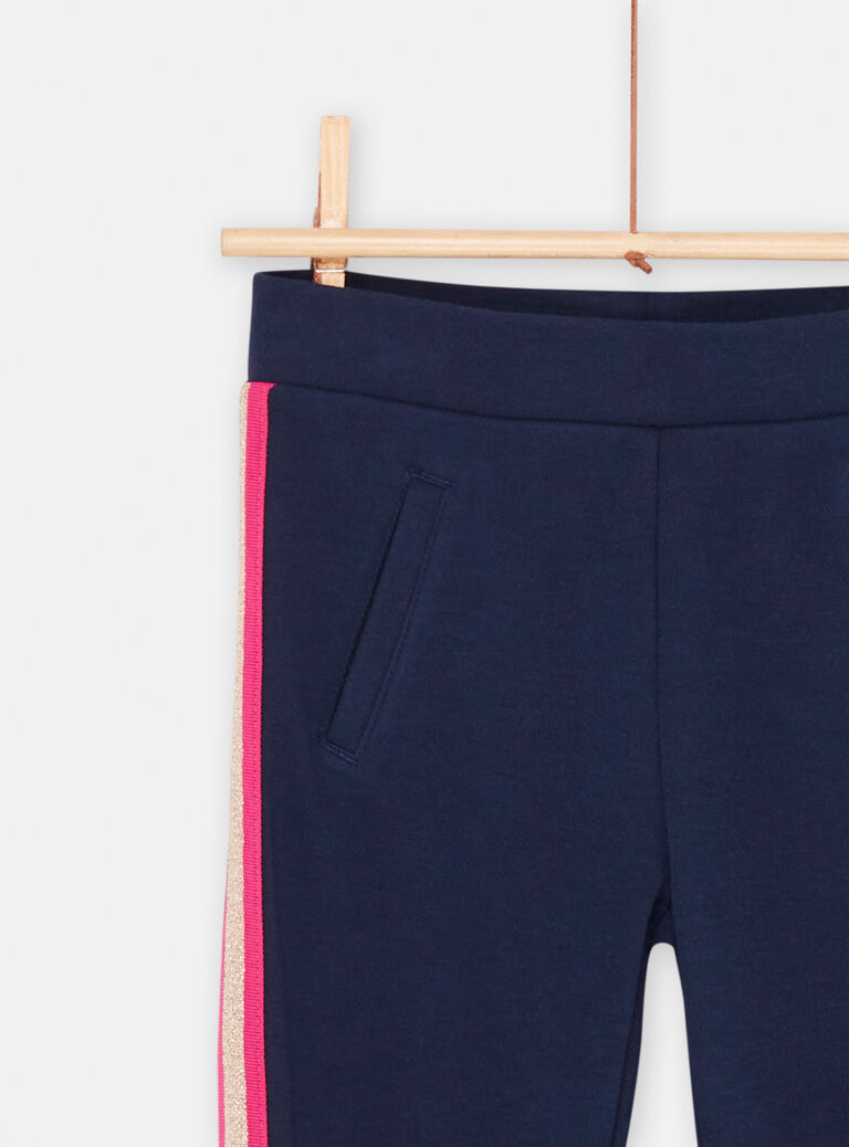 Pantalon souple bleu marine fille