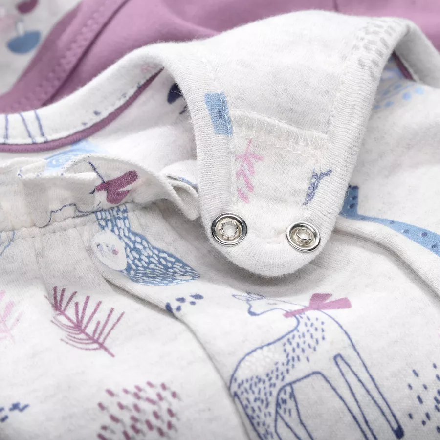 STACCATO Strampler+Shirt soft grey gemustert