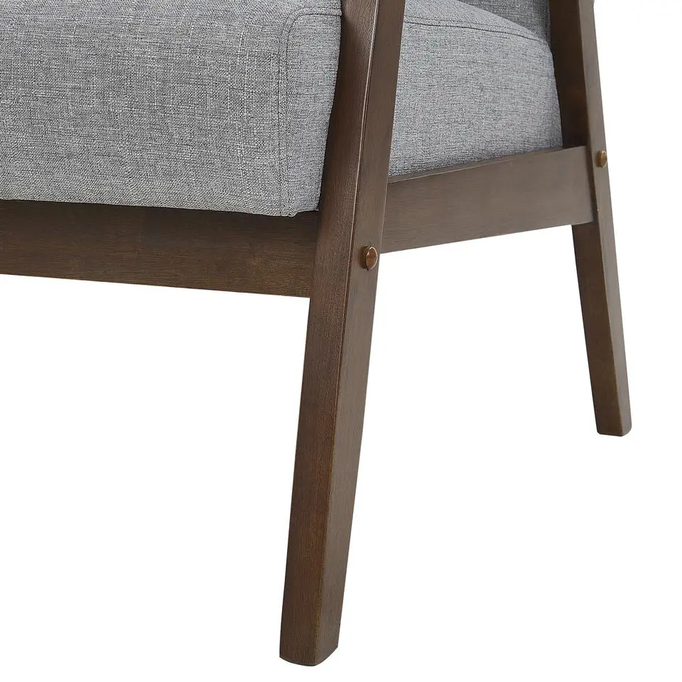 ASNES - Fauteuil - Grijs - Polyester