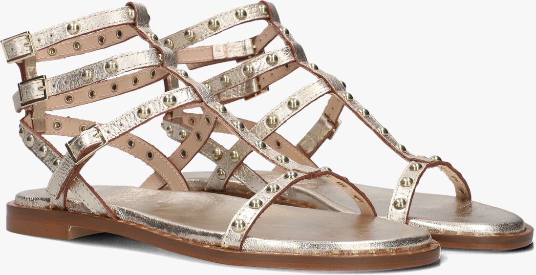 gouden stefano lauran platte sandalen 24202