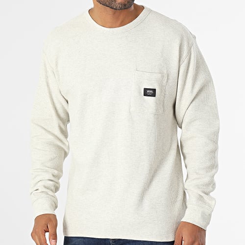 Tee Shirt Poches Manches Longues Alder 000J1 Beige Chiné