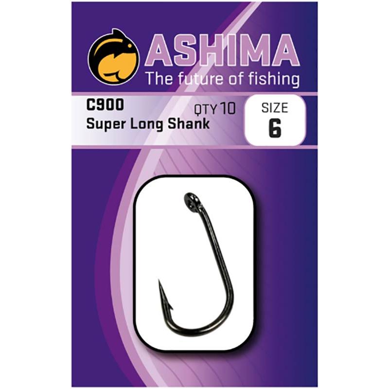 Hameçon Carpe Ashima C900 Super Long Shank