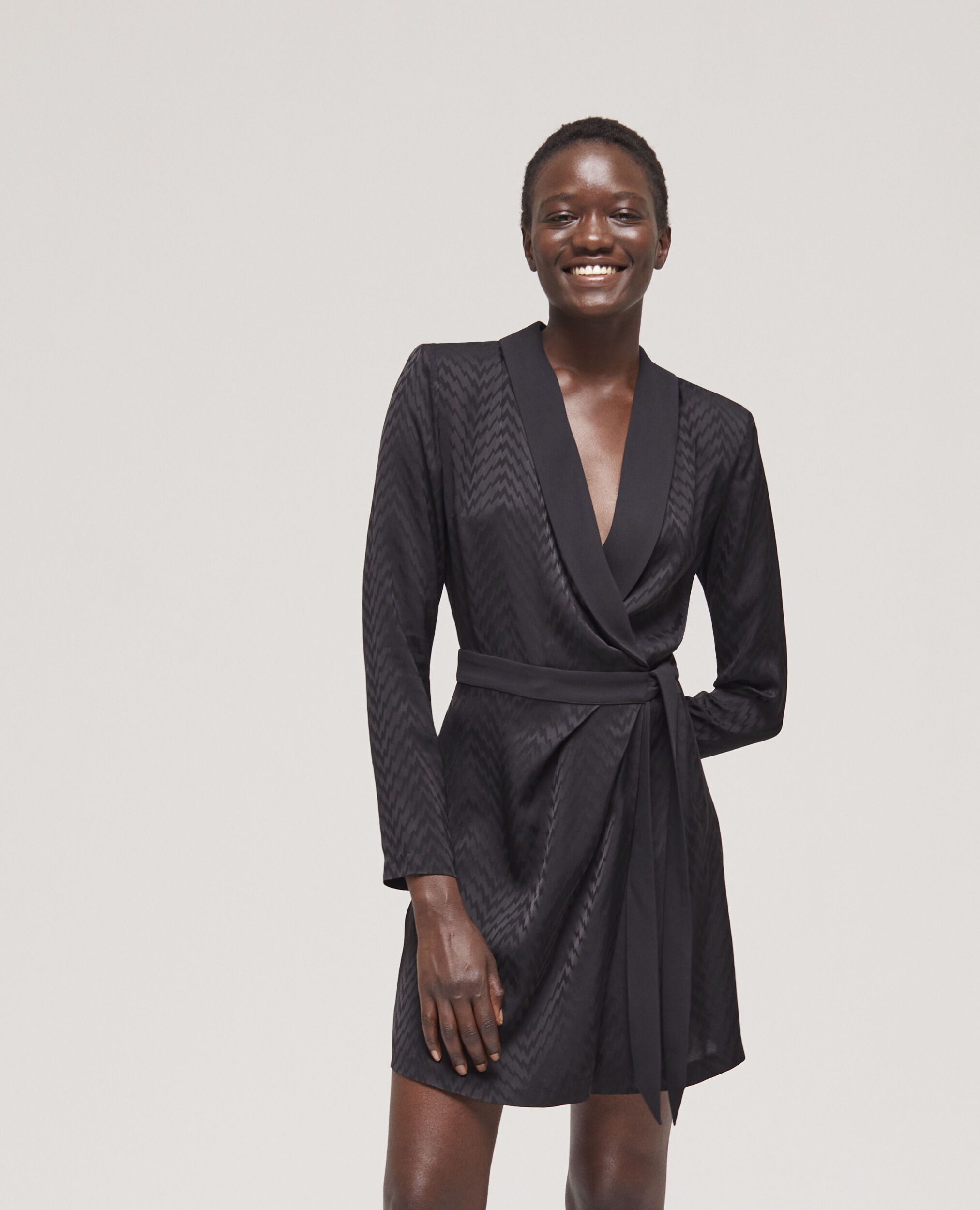 Robe courte portefeuille imprimée