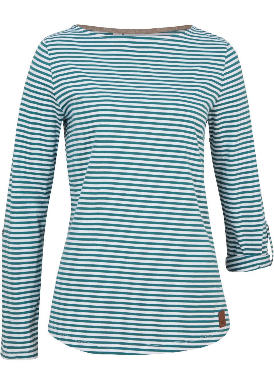 T-shirt manches longues à encolure bateau