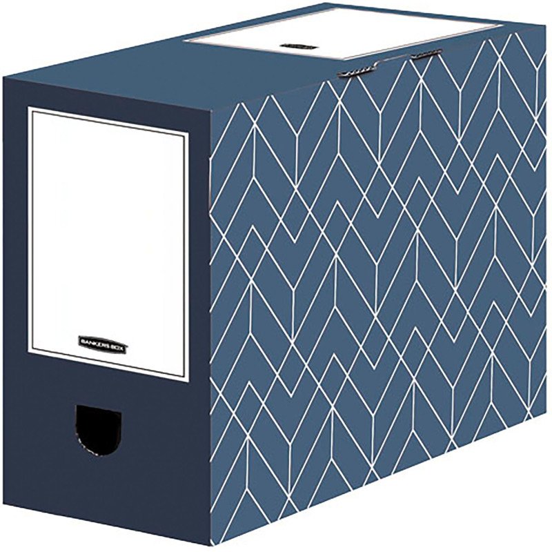 Boîte archives carton Fellowes Déco - Dos de 15 cm - Bleue ardoise