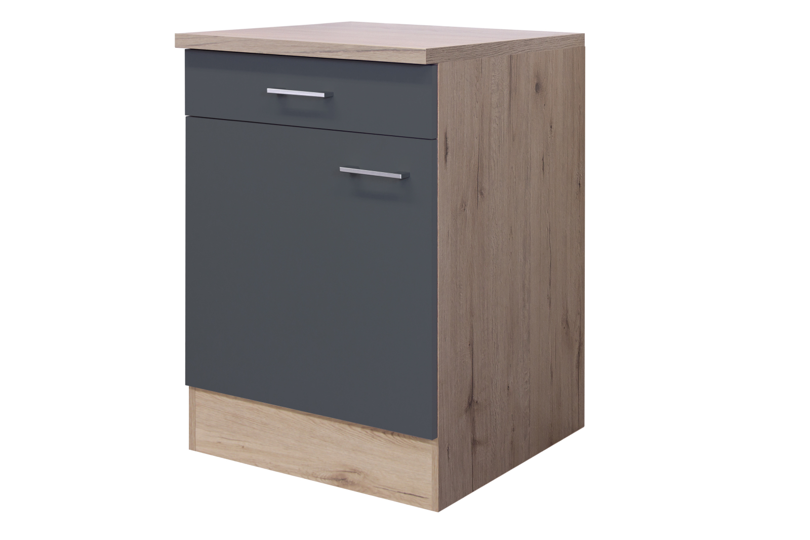 Unterschrank MORENA - San Remo Eiche - Basaltgrau matt - 60 cm