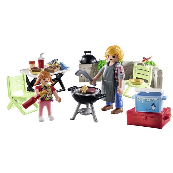 Barbecue avec papa et enfants Playmobil 71427 Family Fun camping