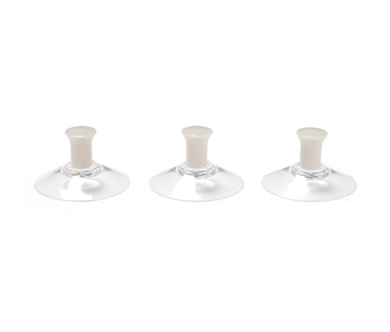 3 Haken mit Saugnapf