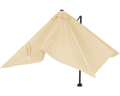 Sunset N+ zweefparasol, 350 x 260 cm, natuurlijk polyester
