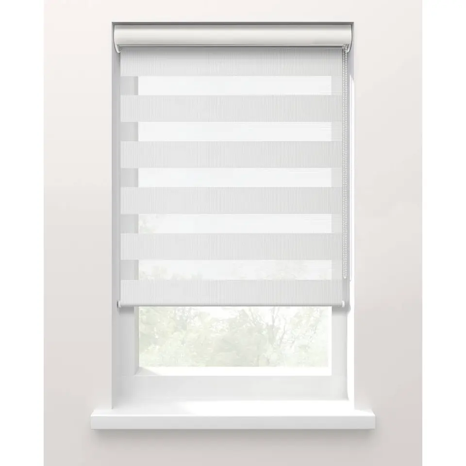 Fenstr Duo rolgordijn Planos lichtdoorlatend - wit (10030)