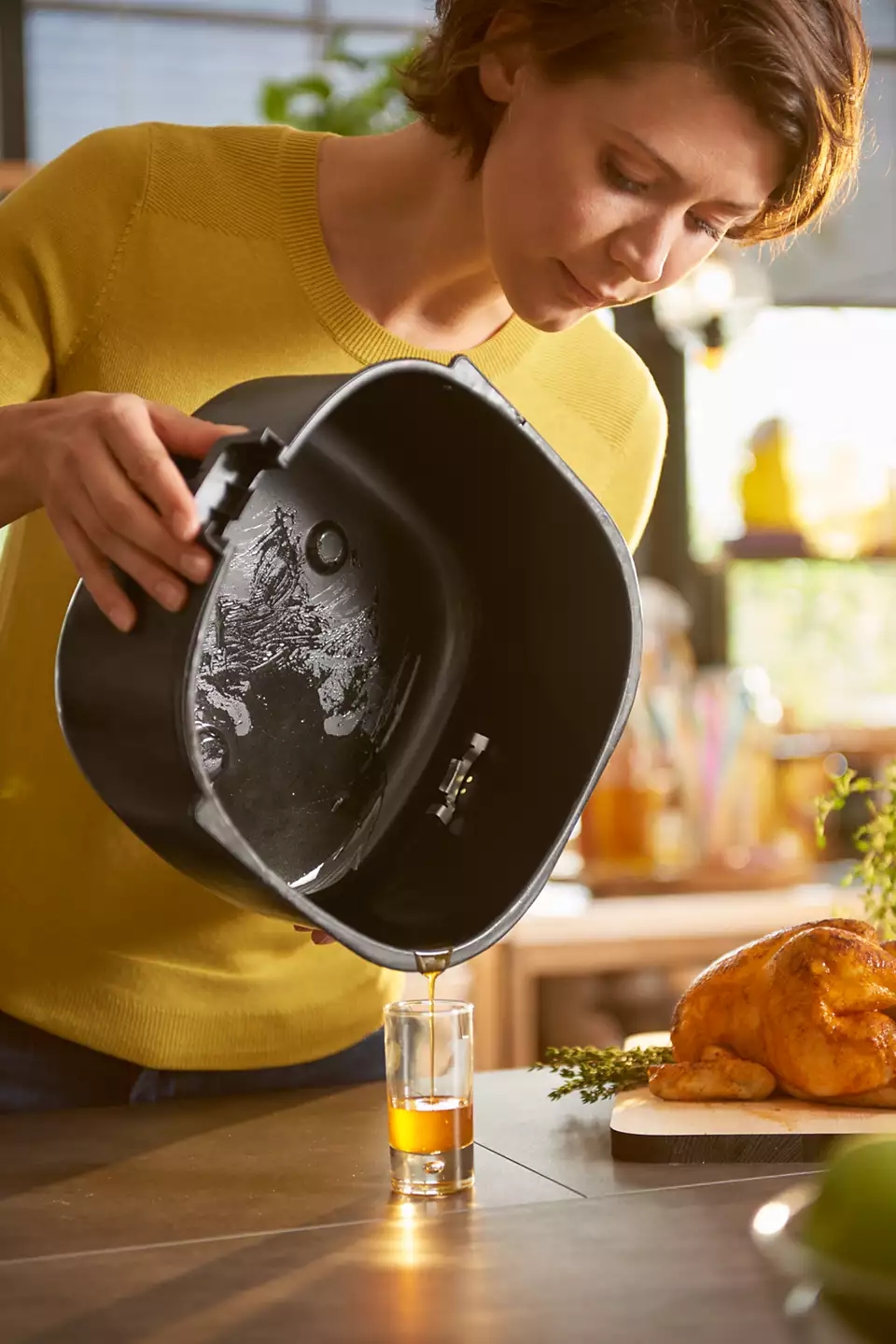 Fritadeira sem óleo Premium XXL com tecnologia de remoção de gordura
