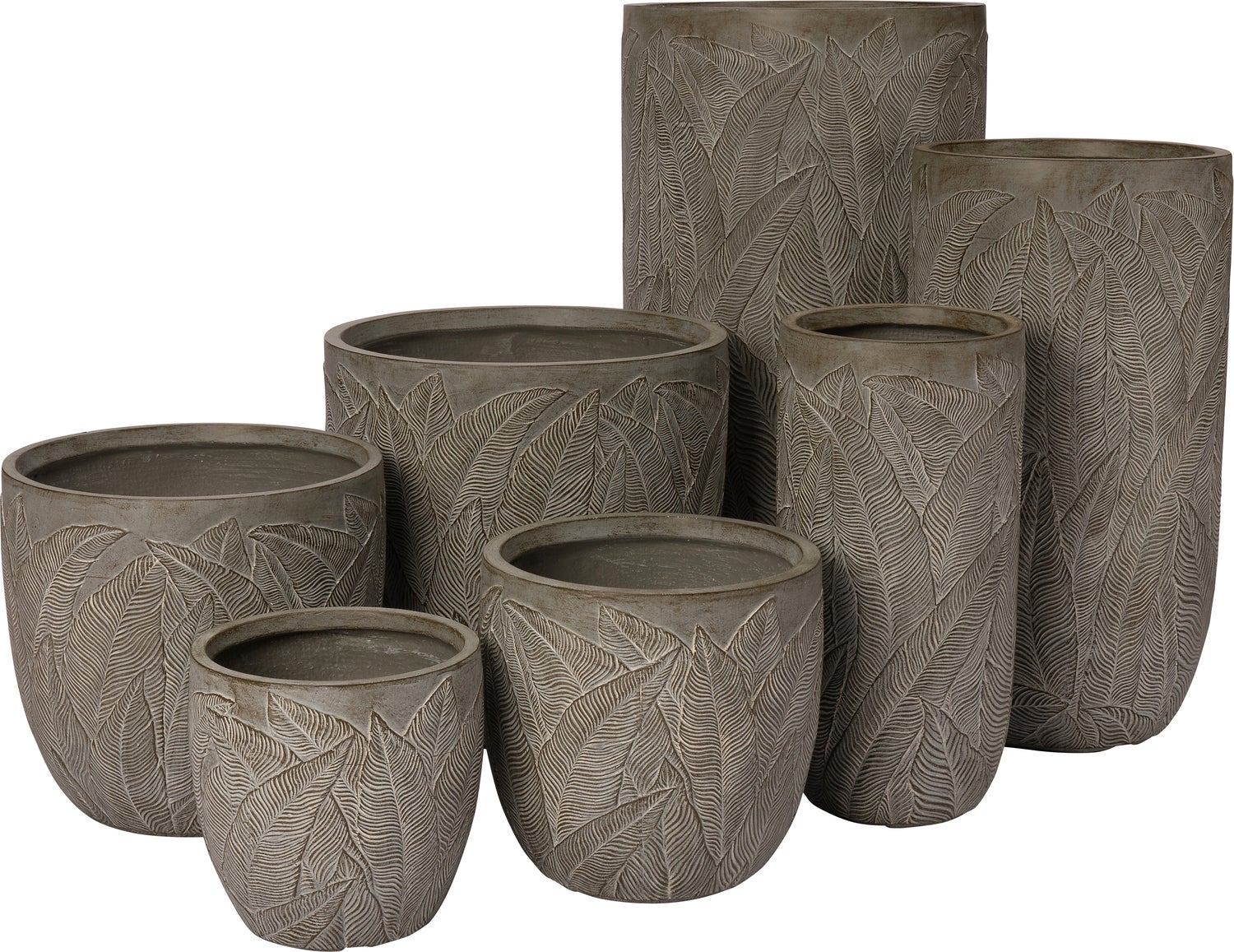 Intratuin bloempot Joris grijs D 24 H 48,5 cm