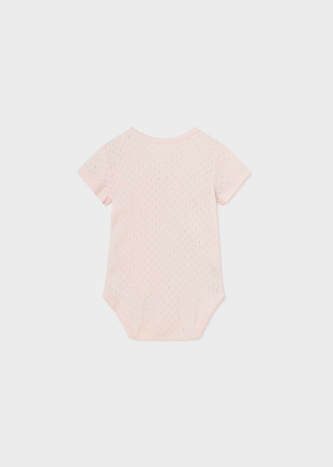 Body de algodão Better Cotton para recém-nascido com detalhes vazados, branco