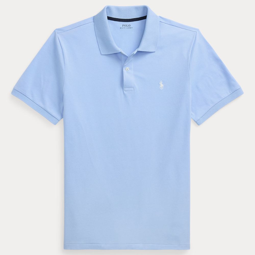 Tailored Fit Pique Herre Blå