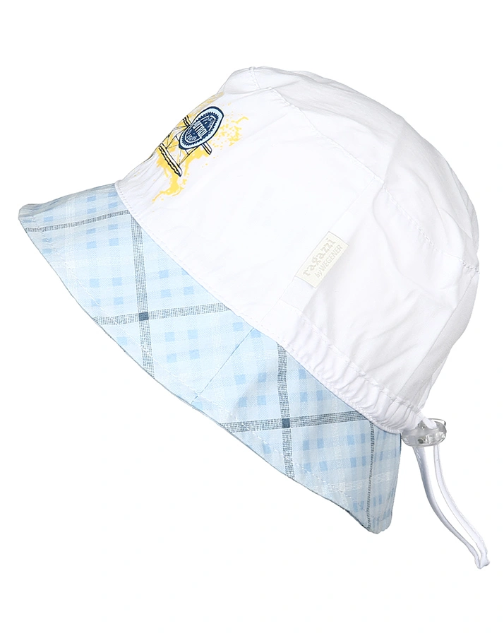 Sommerhut PATROL kariert in weiß