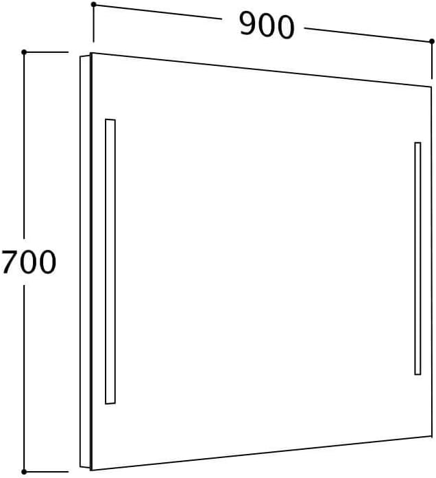Sieper I Badmöbel Set Libato, Waschtisch mit Unterschrank 90 x 50 cm, Hochschrank und Badspiegel I Weiß