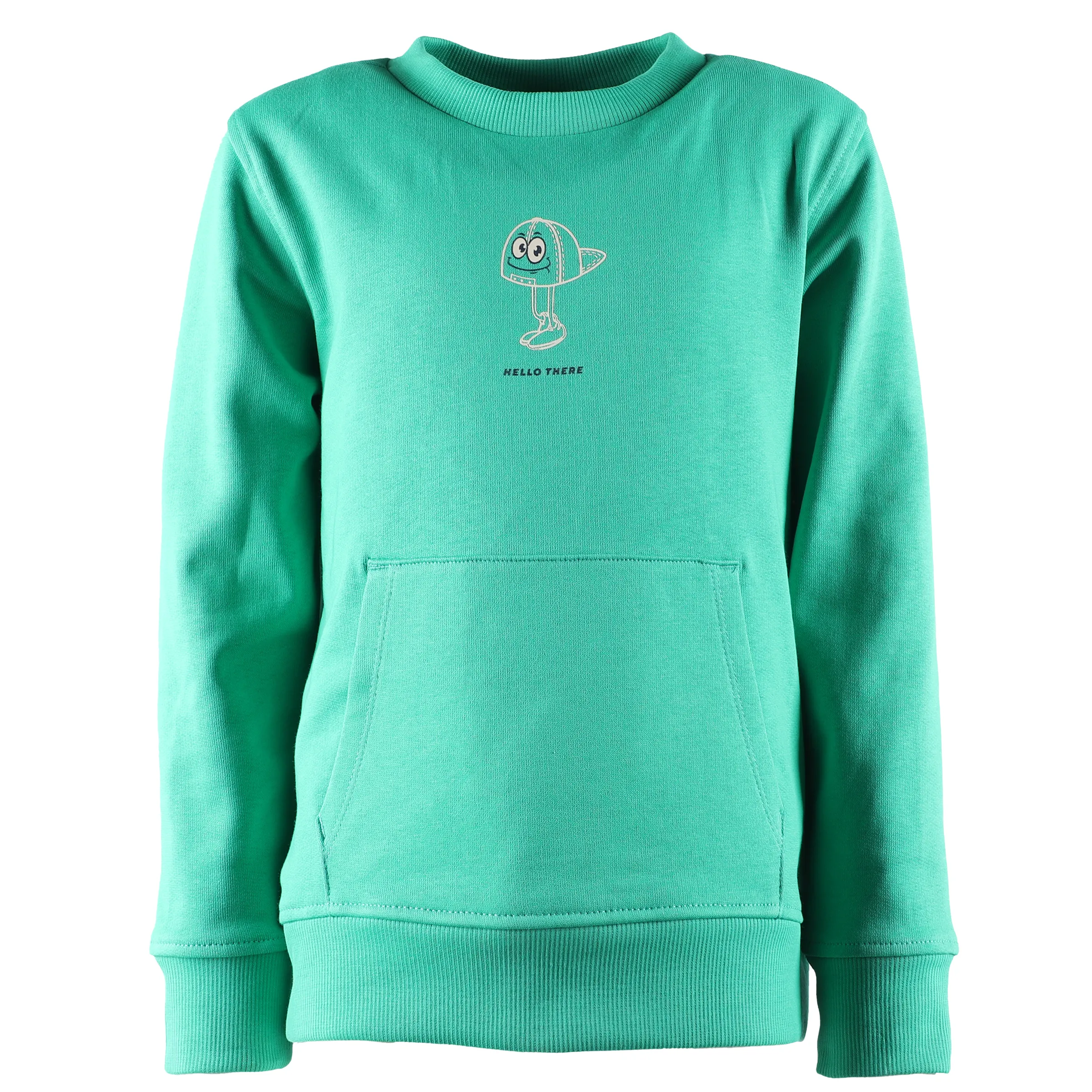 Jungen Sweatshirt mit Print und Kängurutasche