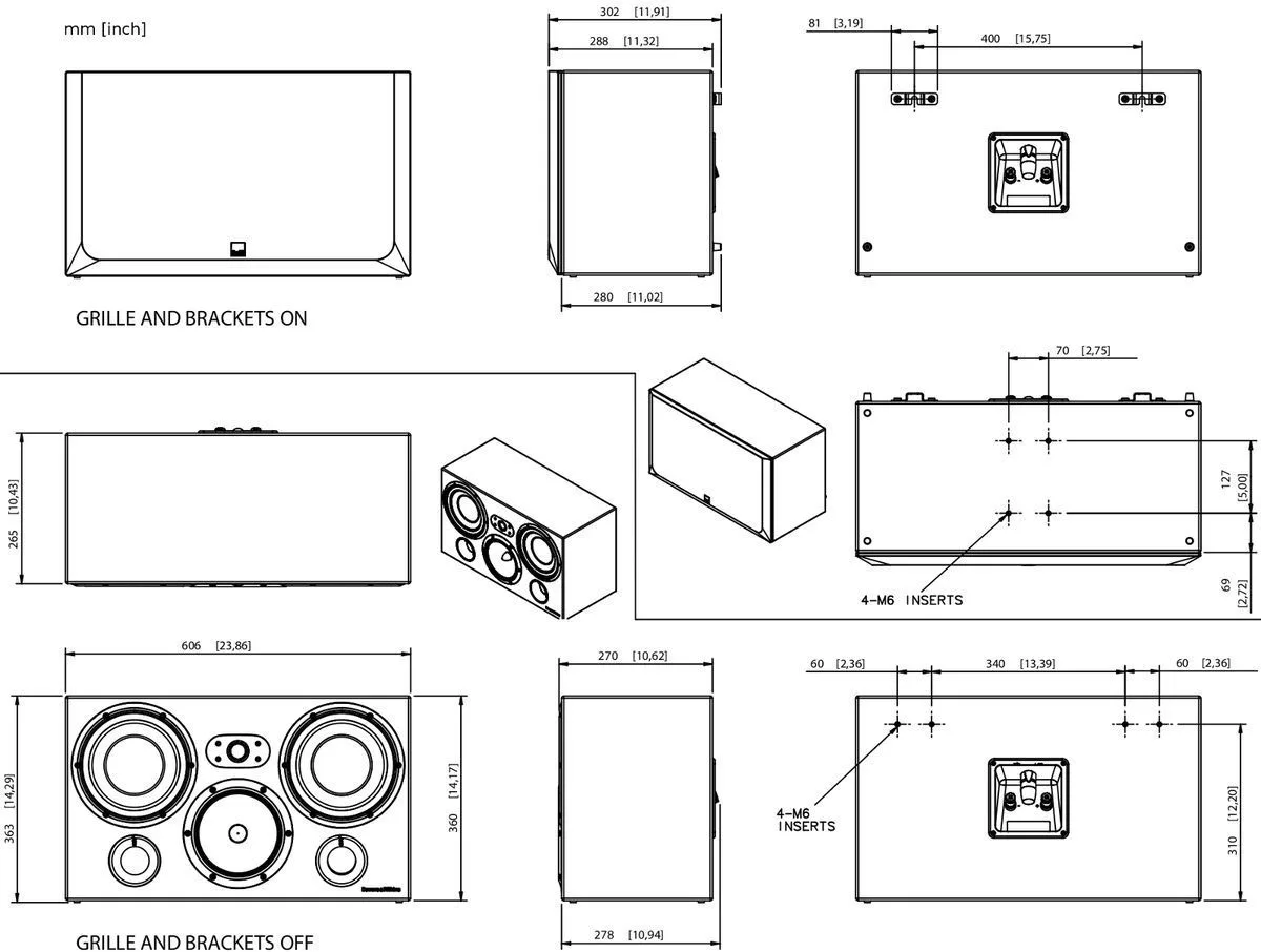 B&W CT 7.3 LCRS (la pièce) Enceintes cinéma