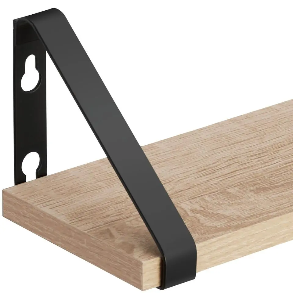 tectake 3 wandplanken Cowell, Industrieel Licht Hout, Eiken Sonoma