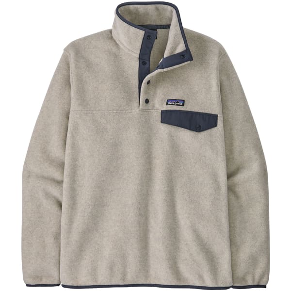 Sweat polaire PATAGONIA M'S LW SYNCH SNAP-T P/O OATMEAL HEATHER W/SMOLDER BLUE